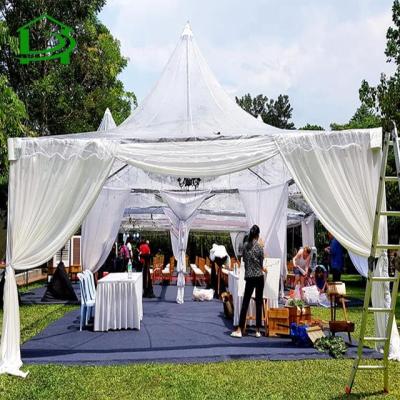 China wholesale 10x10m UV-resistant tent glass wall pavilions pagoda tents for sale for sale