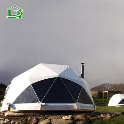 China Steel pipe House Price Flame Retardant Half Sphere Circular Circle Geodesic Dome Tent for sale