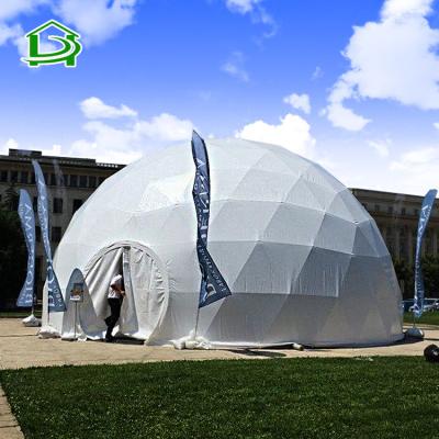 China Steel Pipe Half Sphere Trade Show Catering Dining Geodesic Dome Tent With Steel Frame PVC Coating for sale