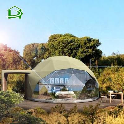 China Outdoor Glamping Event PVC Geodesic Dome Tent Waterproof Prefab Glamping House for sale