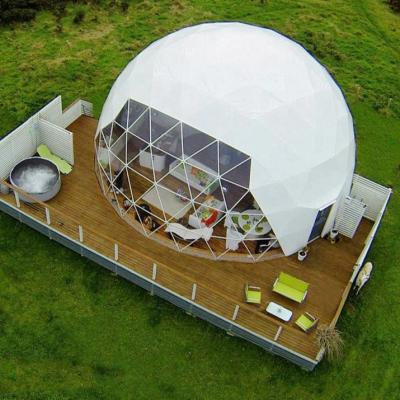 China 6m large geodesic dome tent UV-resistant outdoor luxury waterproof glamping hotel for sale