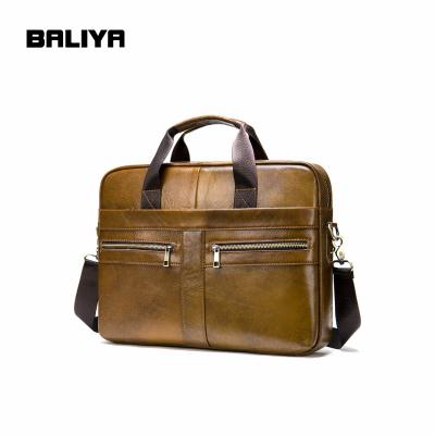 China BALIYA High Quality Waterproof Leather Business Briefcase Bags Men Briefcase Cross - Body For Men for sale