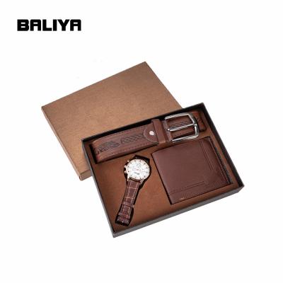 China BALIYA anti-theft creative combination set exquisite wallets and belt of men's gift sets for sale