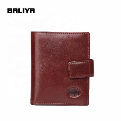 China BALIYA Waterproof Vintage Waterproof Branded Genuine Leather Wallets For Men for sale