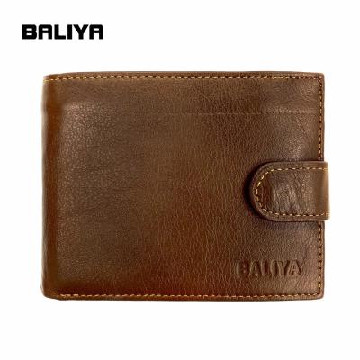 China BALIYA Waterproof High Quality Foldable Genuine Leather Slim Men's Wallet Brands 2021 for sale