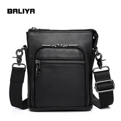 China GENUINE LEATHER BALIYA Customize Men Cross Body Bag Leather Messenger Bag Genuine Men for sale