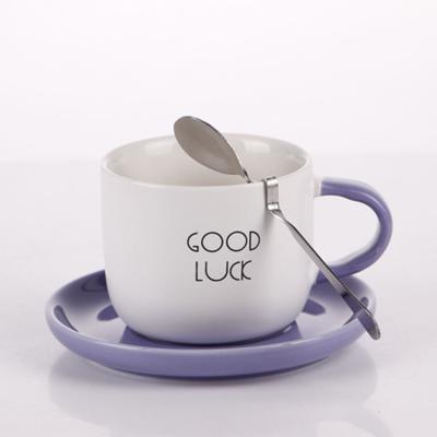 China Good Viable Porcelain Tea Coffee Cup Saucer Restaurant Custom Made Espresso Cups For Tea Time for sale