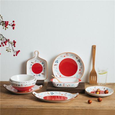 China New Product Luxury Dinnerware Stocked Antique Ceramic Dinner Set For Restaurant for sale