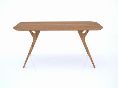 China Mesa de comedor de madera nórdica hecha a mano con una estructura sólida Piernas resistentes en venta