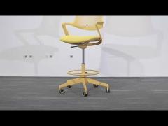 Ergonomic Metal Frame Dining Room Chairs Durable Foam Padded Seat