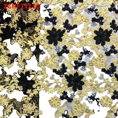 China 2021/November/Newly Viable Designed Mesh Two Color Thorn Jacquard Embroidery Tulle Lace Fabric/ZCHF11110 for sale