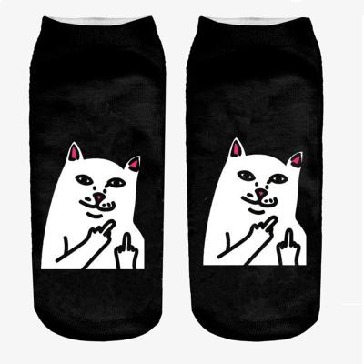 China New Arrival Women's Low Cut Socks Funny Aliens 3D Printing Sock Cotton Hosiery Cartoon Printed Sock for sale