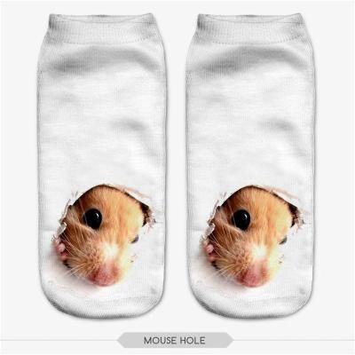 China Print New 3D Print Women Socks Unisex Cute Multiple Cut Sock Stocking Colors Casual Funny Hamster Dog Cat Monkey Owl Sokken for sale