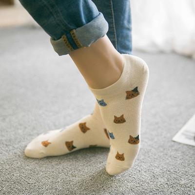 China Dropship Women's Cat Artists Cat Young Summer Cotton Ankle Socks Color Stockings Invisible Hosiery Female Comfortable Cute Girl for sale