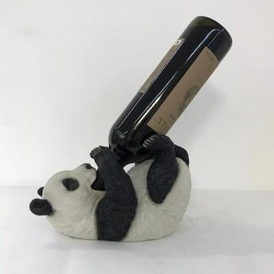 China Decorative Animal Panda Figurine Wine Bottle Holder Cute From China Resin for sale