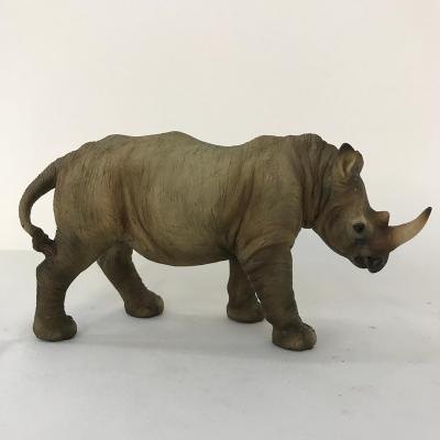 China China Polyresin Rhino Animal Sculpture Home Deco , High Quality Rhino Figurine for sale