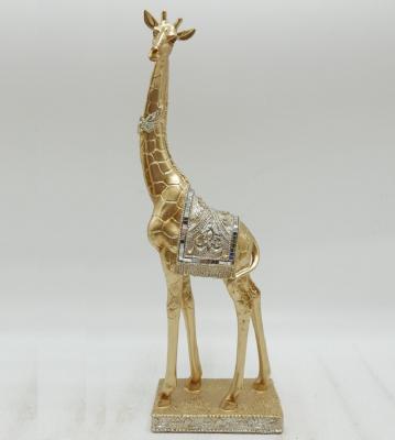 China China indoor home decoration polyresin giraffe statue with glass for sale animal figurine for sale