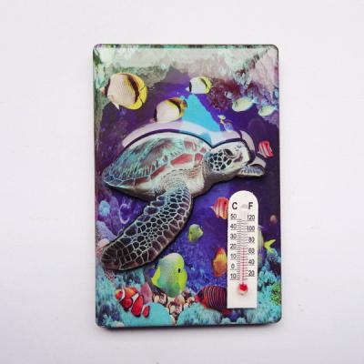 China Sea Turtle MDF Animal Funny Fridge Magnets Fridge Stickers Decoration With Thermometer for sale