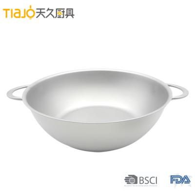 China Sustainable pure titanium cookware wok for sale