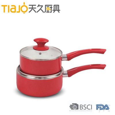 China Sustainable 2 PCS Ceramic Cookware Sets Sauce Pot for sale