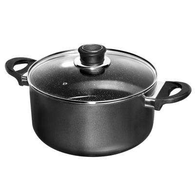 China Cheap and hot durable aluminum non-stick cookware maker large stock pot cooking pot set for sale