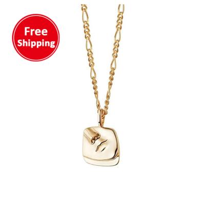 China Other Niche Abstract Female Body Titanium Steel Pendant Necklace for sale