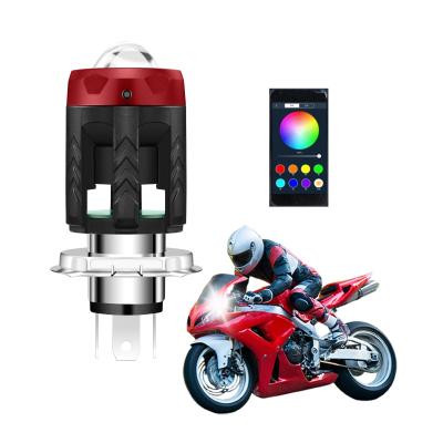 China Front Lamp Factory Price Headlight S2 BA20D H6 H4 HS1 RGB Car Lights Remote Control Motorcycle Led Headlight for sale