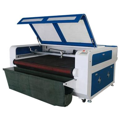 China Automated Loading Clothing Industry Mini Laser Cutting Machine Automatic Feeding Sublimation T Shirt for sale