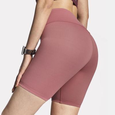 China Customizable Various Color Breathable High Elastic Breathable Fabric Womens Athletic Running Shorts for sale