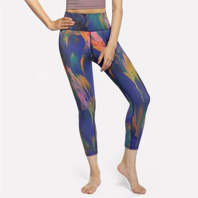 China Breathable Custom Design Printing Yoga High Waist Tights Butt Lift Pantyhose Leggings Fitness Pattern Logo Wear Running Wear Factory for sale