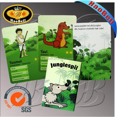 China Paper Customized Kids Education Cards Playing Cards Paper Game Cards for sale