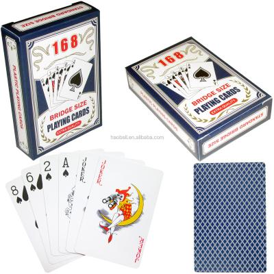 China HYB 168 Brand 100% PVC Poker Playing Cards Deck Size Plastic Waterproof Playing Cards for sale