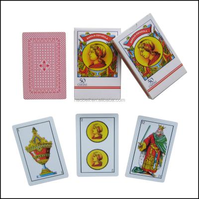 China Plastic High Quality Customized 100% Plastic Material Spanish Playing Cards PVC Poker Cards for sale