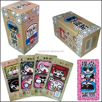 China Desktop Paper Adult Paper Game Cards Poker Majiang Cards for sale