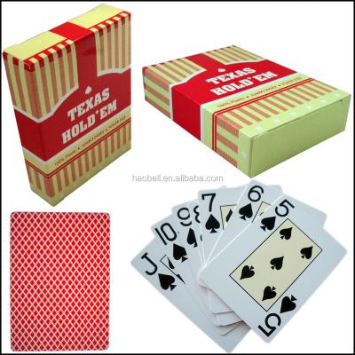 China Plastic Texas Hold'em Casino Grade Plastic Poker Playing Cards For Poker Game Club for sale