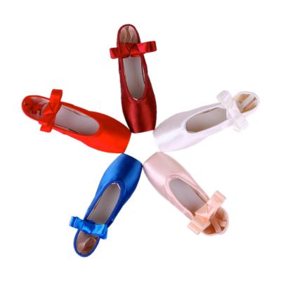 China Dance Shoes High Quality Ladies Satin Ballet Rehearsal Performance Pointe Shoes Colorful Pointe Shoes for sale