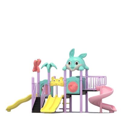 China Slide Kindergarten Kids Outdoor Plastic Playground Equipment Set With Slide Entertainment Equipment For Kids for sale