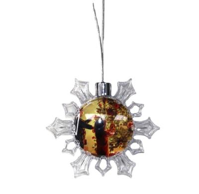 China Popular Xmas Sublimation Metal Gift Personalized Christmas Ornaments Snowflake for sale