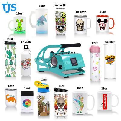 China 8 Colors TJS Modern Straight Heat Press 20oz 30oz Tumbler Machine Sublimation Tumbler Press Machine for sale