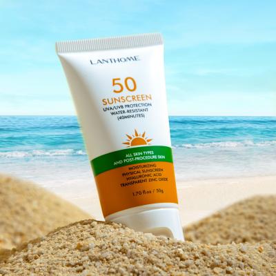 Cina Crema fisica d'imbiancatura leggera del sole di Spf della lozione della protezione solare di protezione UV di SPF 50 in vendita