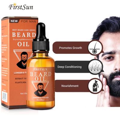 China Vitamin E Amino Acid Beard Oil Dropper 30ml Beard Grooming Essential Oil for sale