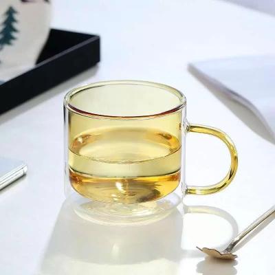 China 250ml Household Wine Glass Tumbler Whiskey Cup Double Bottom Sustainable Drinking Glass Creative Glass Mug for sale