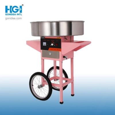 China 950W elektrisch Sugar Candy Floss Machine Commercial met Kar Te koop