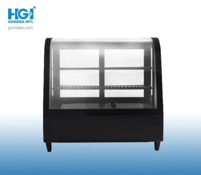 China Refrigerador superior contrário 100L de Front Curved Glass Cake Display à venda