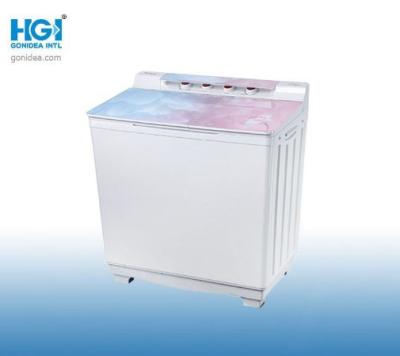 China Glass Door Automatic Twin Tub Vertical Washing Machine 13Kg / 7Kg for sale