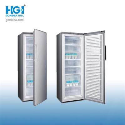 China LED zeigen Gray Defrost Single Door Upright-Gefrierschrank 250 Liter an zu verkaufen