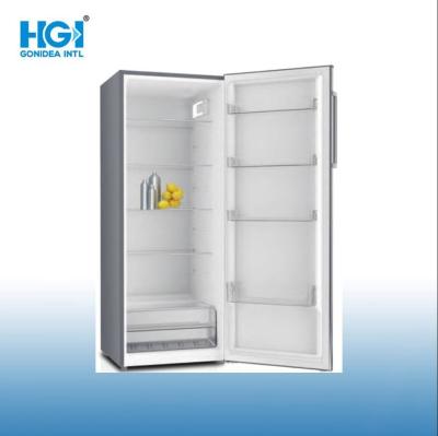 China Manual Defrost Single Reversible Door Small Upright Fridge Larder Type for sale