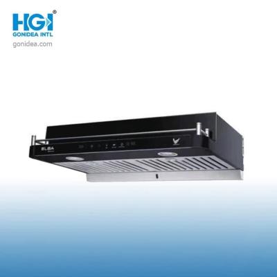 Cina Gamma esile nera Hood Wall Mounted di profilo del fan di ventilazione della cucina in vendita