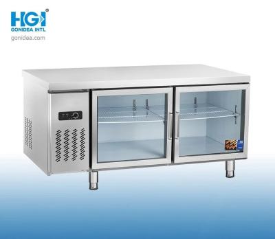 China Refrigerador de baixo nível de ruído do armazenamento da cozinha com líquido refrigerante de R600A e a porta de vidro à venda