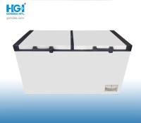 China 400L Double Door Deep Chest Freezer -18C Lowest Temperature With Manual Defrost for sale